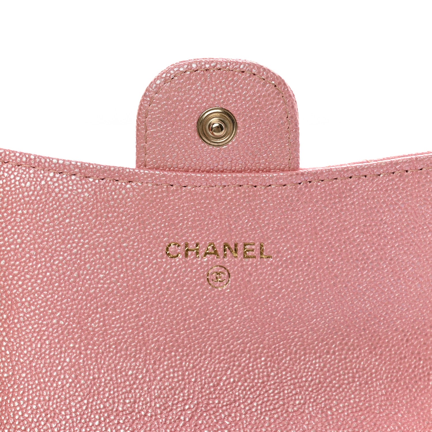 Chanel Iridescent Caviar Quilted Flap Card Holder Rose Pink 6 of 12
