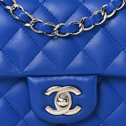 Chanel Lambskin Quilted Mini Rectangular Flap Blue 8 of 12