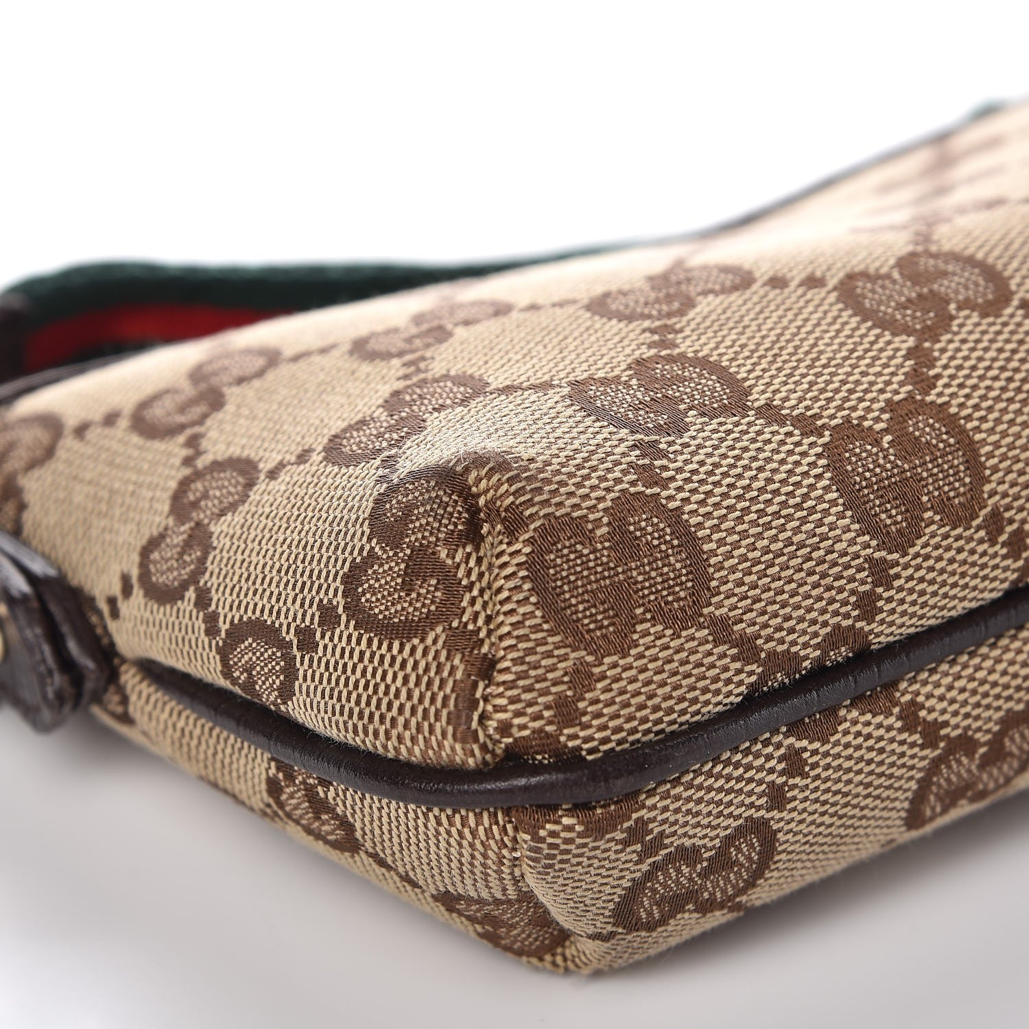 Gucci Monogram Jolicoeur Wristlet Dark Brown 8 of 9