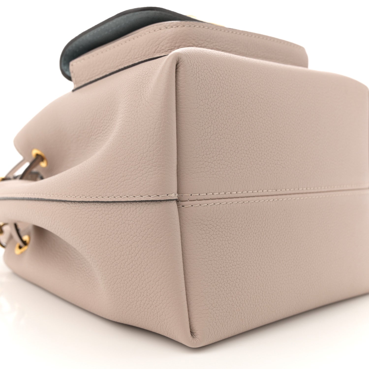 Louis Vuitton Calfskin Lockme Bucket MM Greige 8 of 9