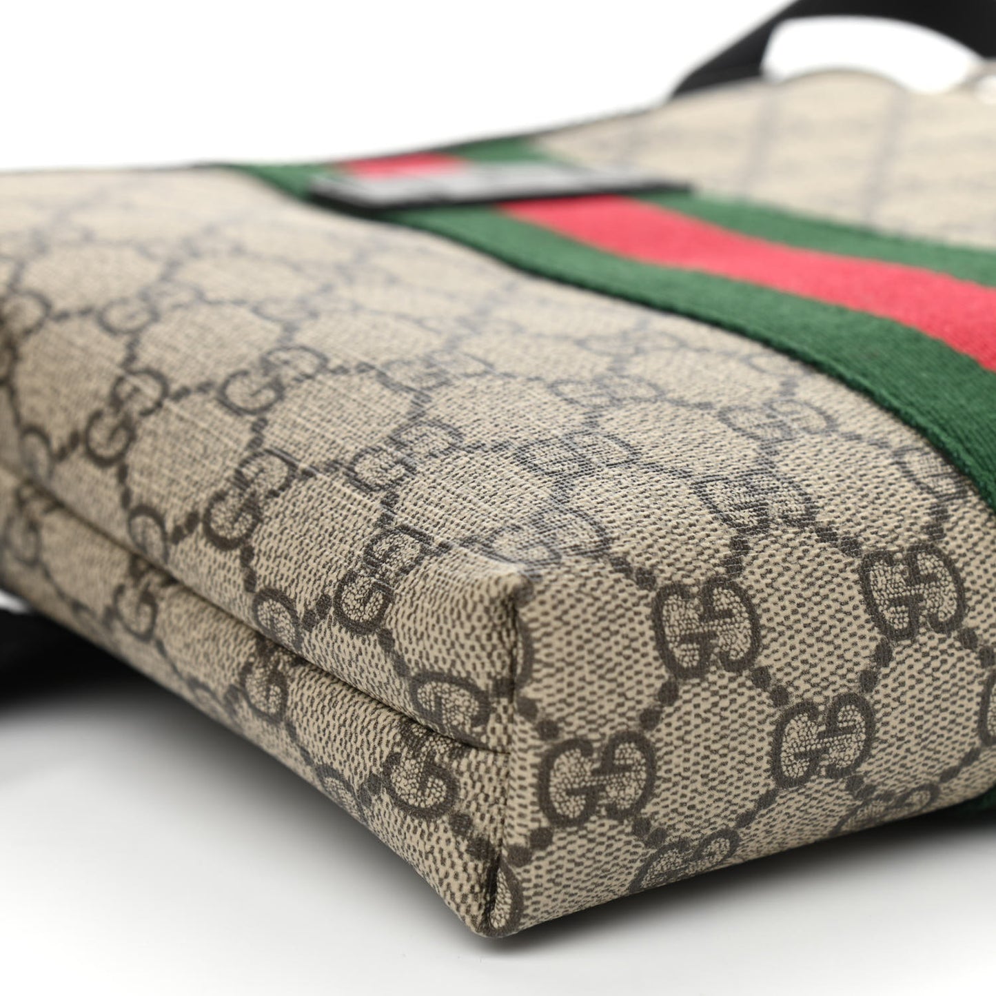 GG Supreme Monogram Web Messenger Bag Black