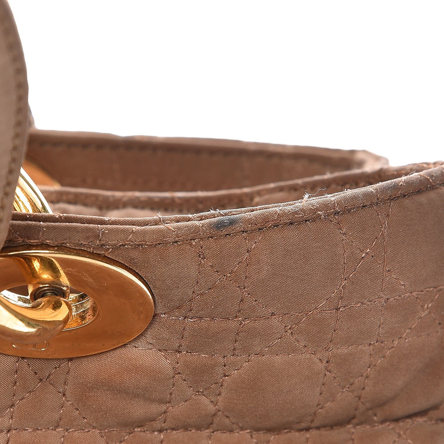 Nylon Cannage Medium Lady Dior Brown