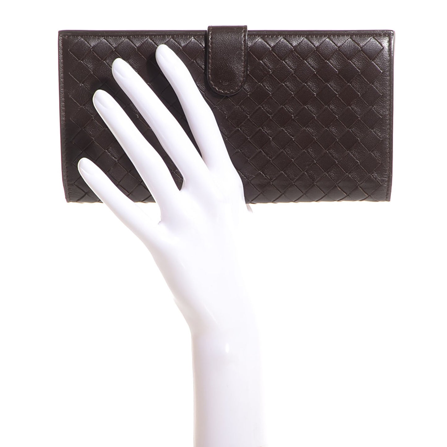 Nappa Intrecciato Continental Wallet Ebano