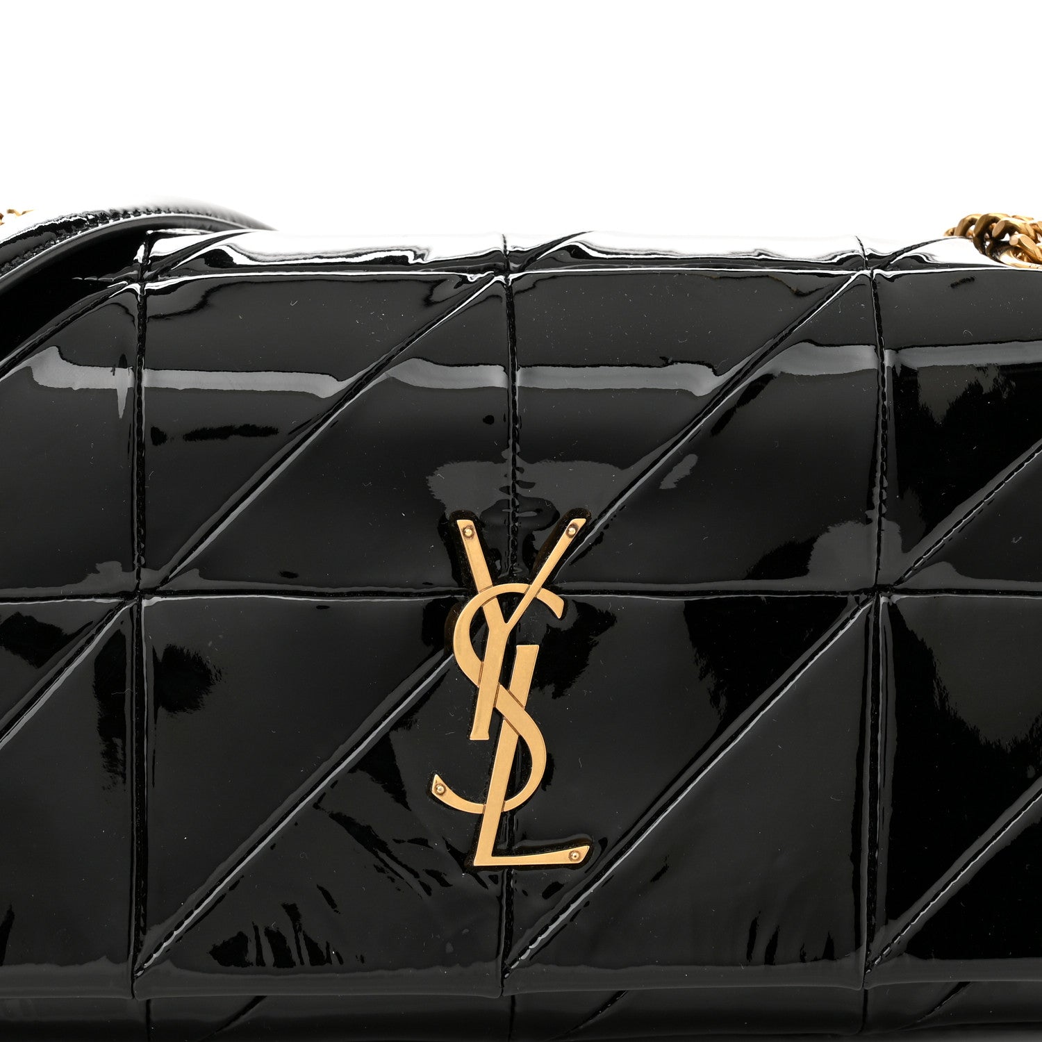 Saint Laurent Patent Patchwork Monogram Medium Jamie Black 9 of 12