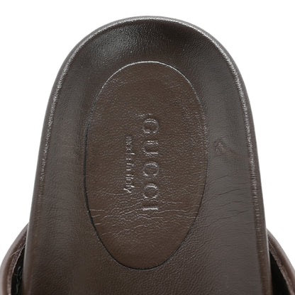 Gucci GG Supreme Monogram Miro Soft Calfskin Womens Horsebit Slippers 36 Beige Ebony New Acero 7 of 12