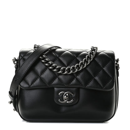 Chanel Calfskin Quilted Medium Rock My Shoulder Flap Black 1 of 8