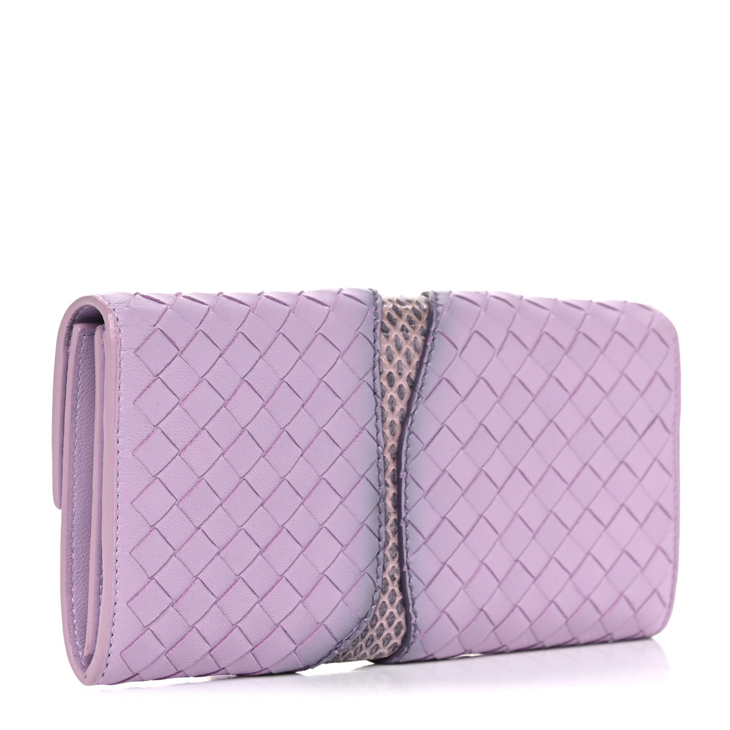 Nappa Ayers Intrecciato Continental Flap Wallet