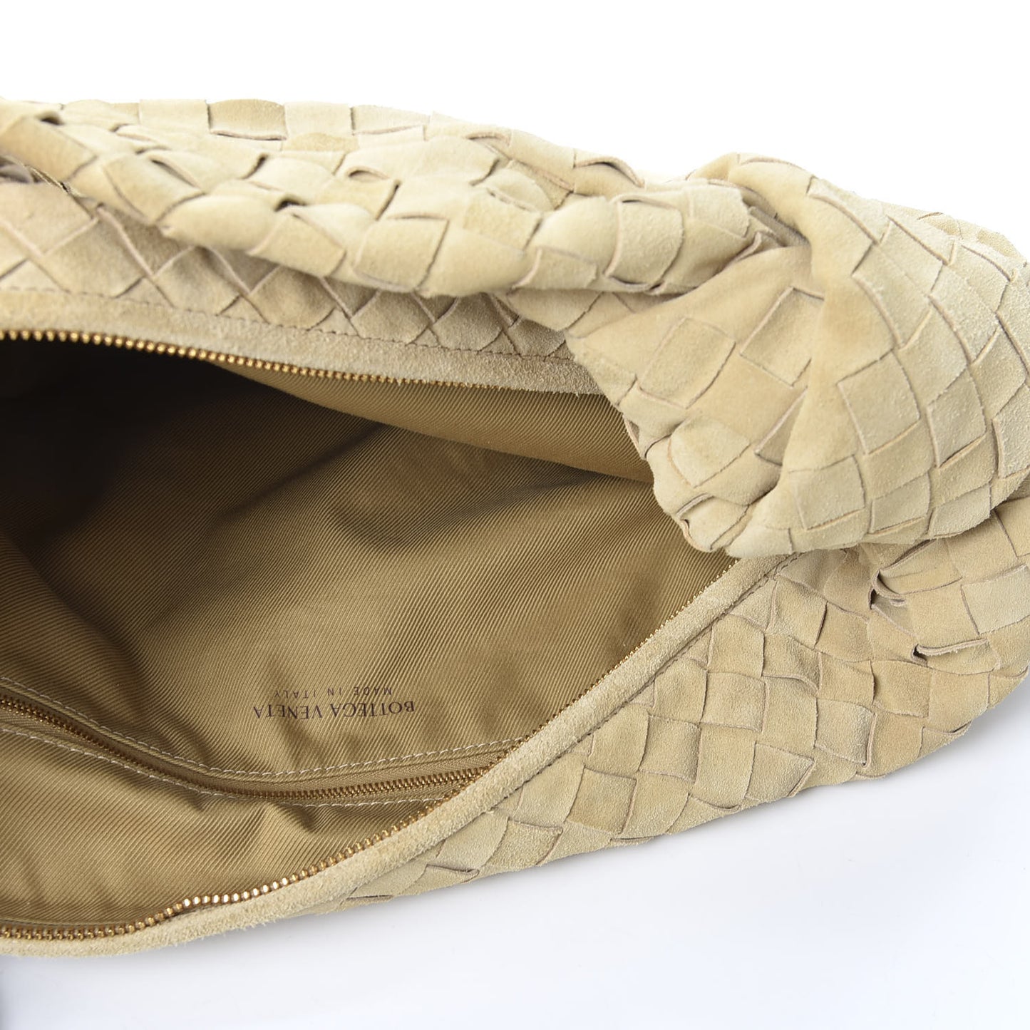 Suede Intrecciato Medium Jodie Sand