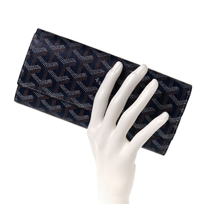 Goyard Goyardine Varenne Long Wallet Navy 2 of 8