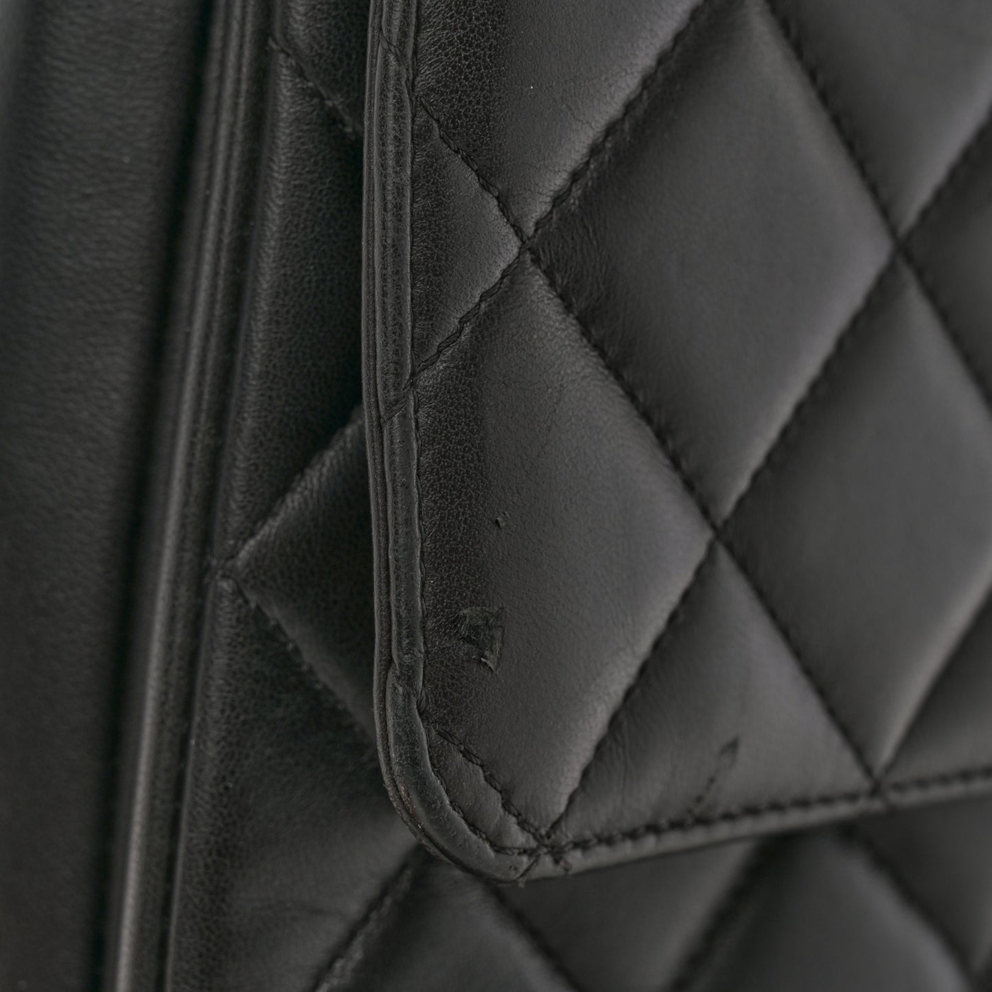 Lambskin Quilted Large Trendy CC Dual Handle Flap Bag Black