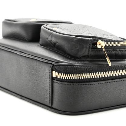 Louis Vuitton Calfskin Monogram Embossed Utility Crossbody Black 9 of 9