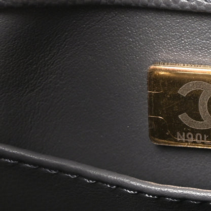Chanel Caviar Quilted Small Coco Handle Flap Dark Grey 7 of 10