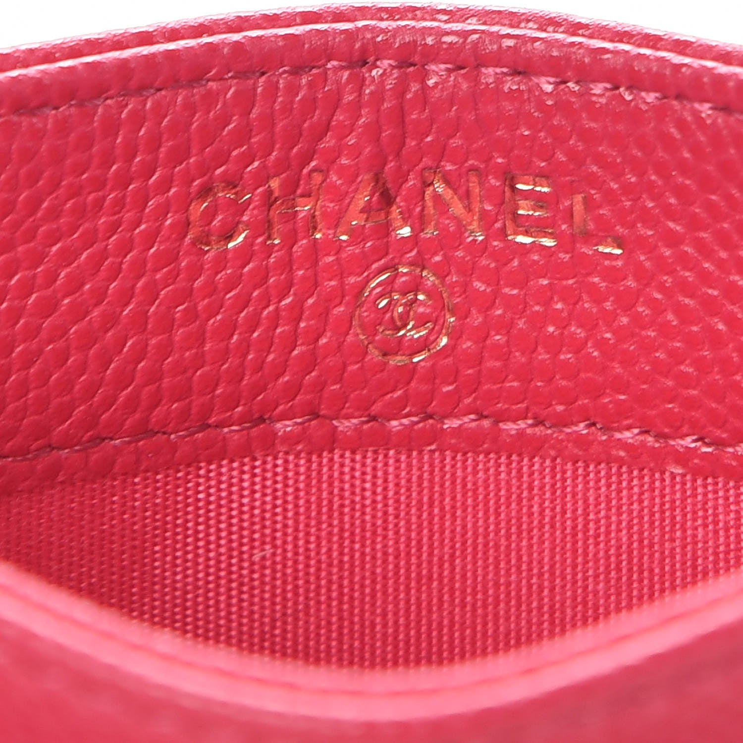 Chanel Caviar Camellia Embossed Card Holder Fuchsia 8 of 8