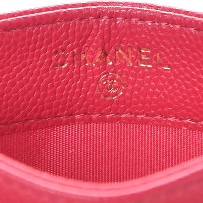 Chanel Caviar Camellia Embossed Card Holder Fuchsia 8 of 8