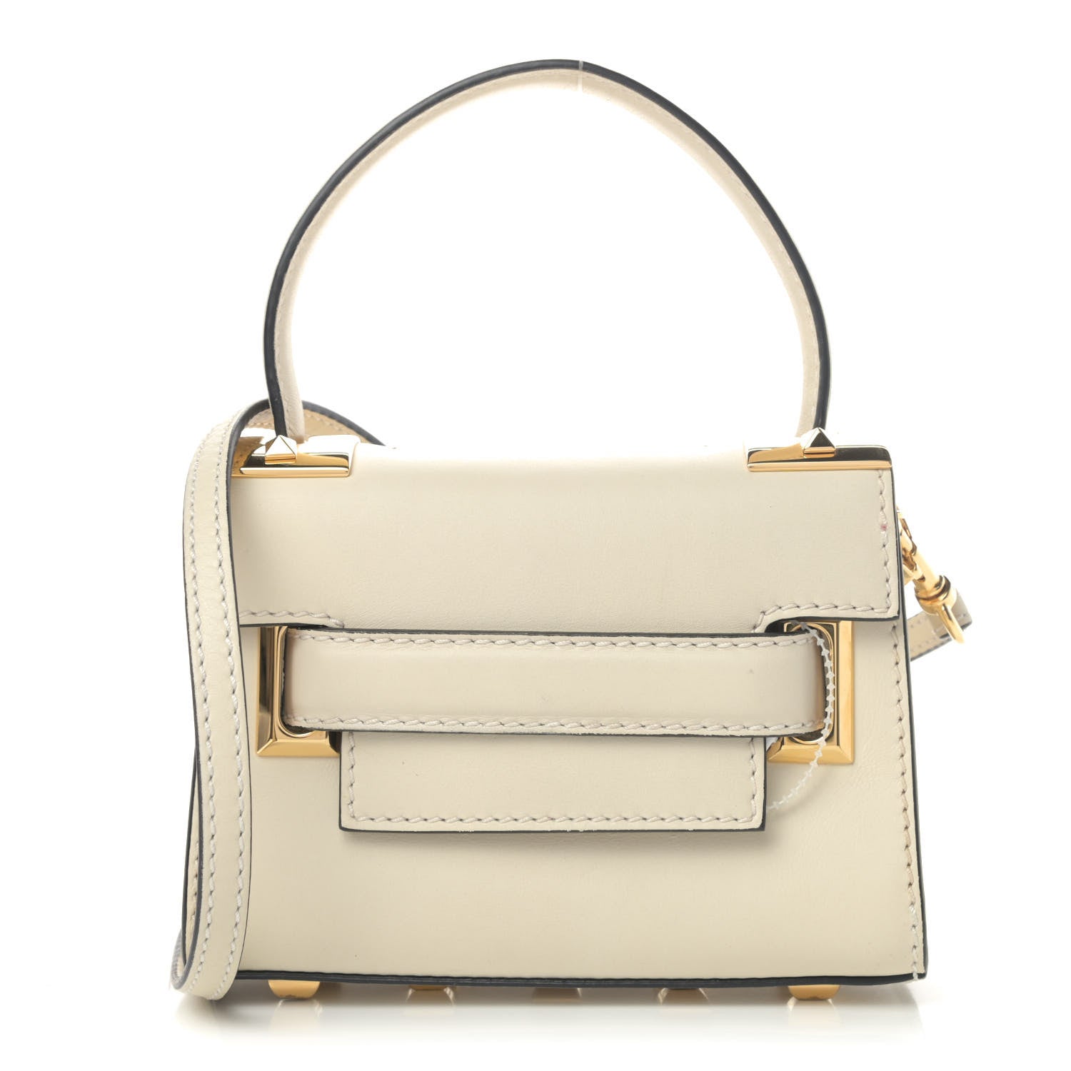 Valentino Garavani Vitello Mini My Rockstud Frame Bag Light Ivory 1 of 5