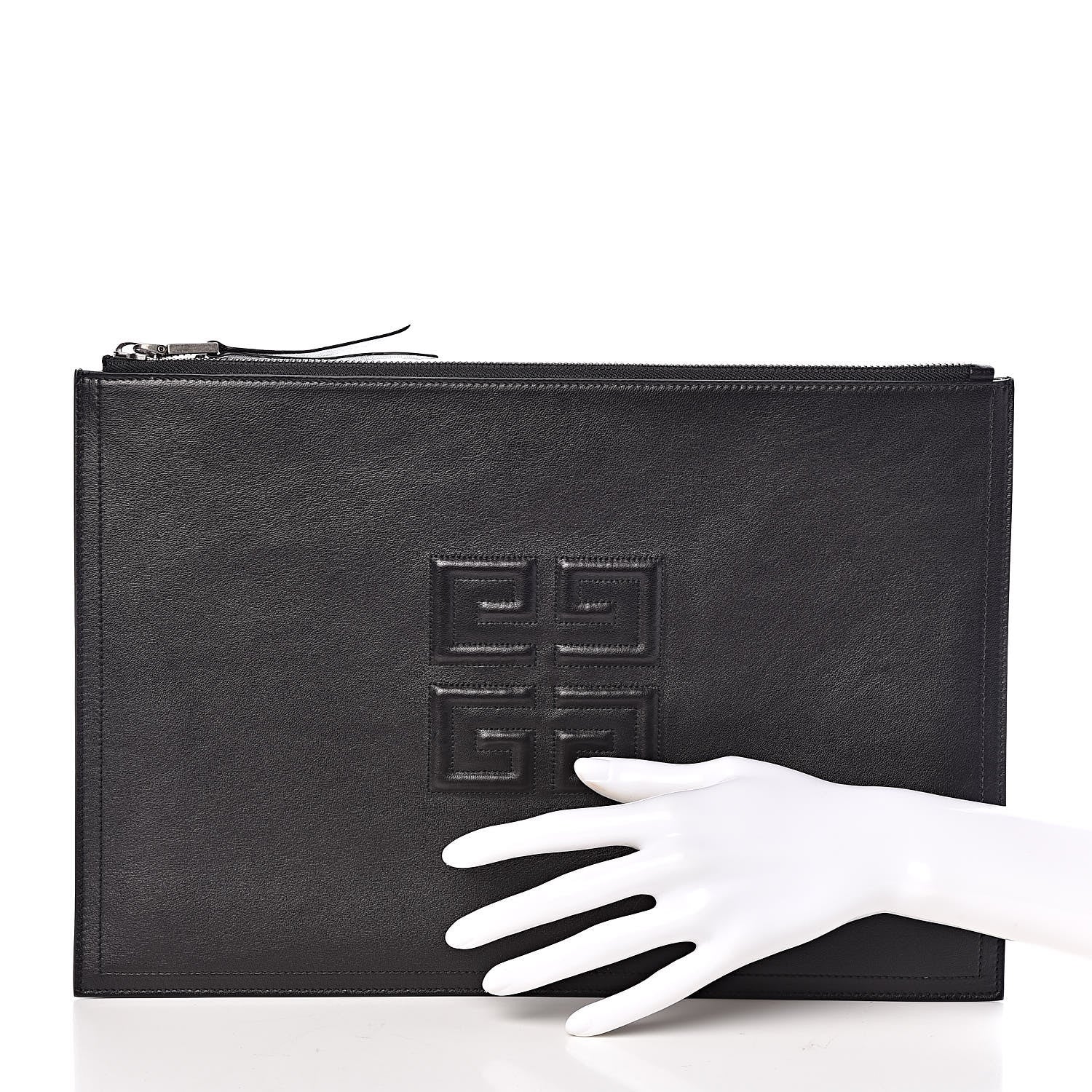 Givenchy Lambskin Large Emblem Pouch Black 2 of 8