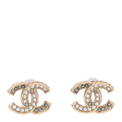 Chanel Crystal CC Rope Earrings Gold 1 of 4