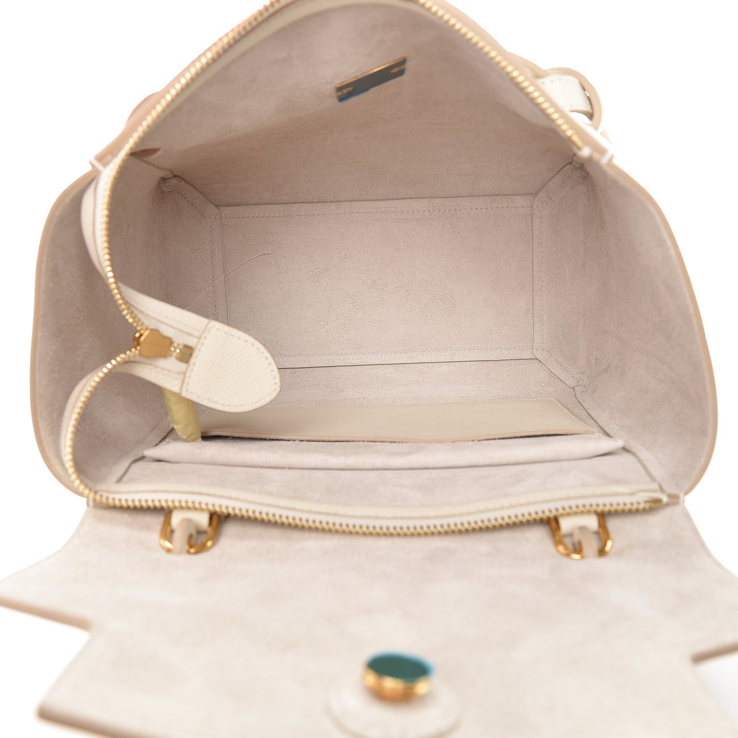 Grained Calfskin Micro Belt Bag White
