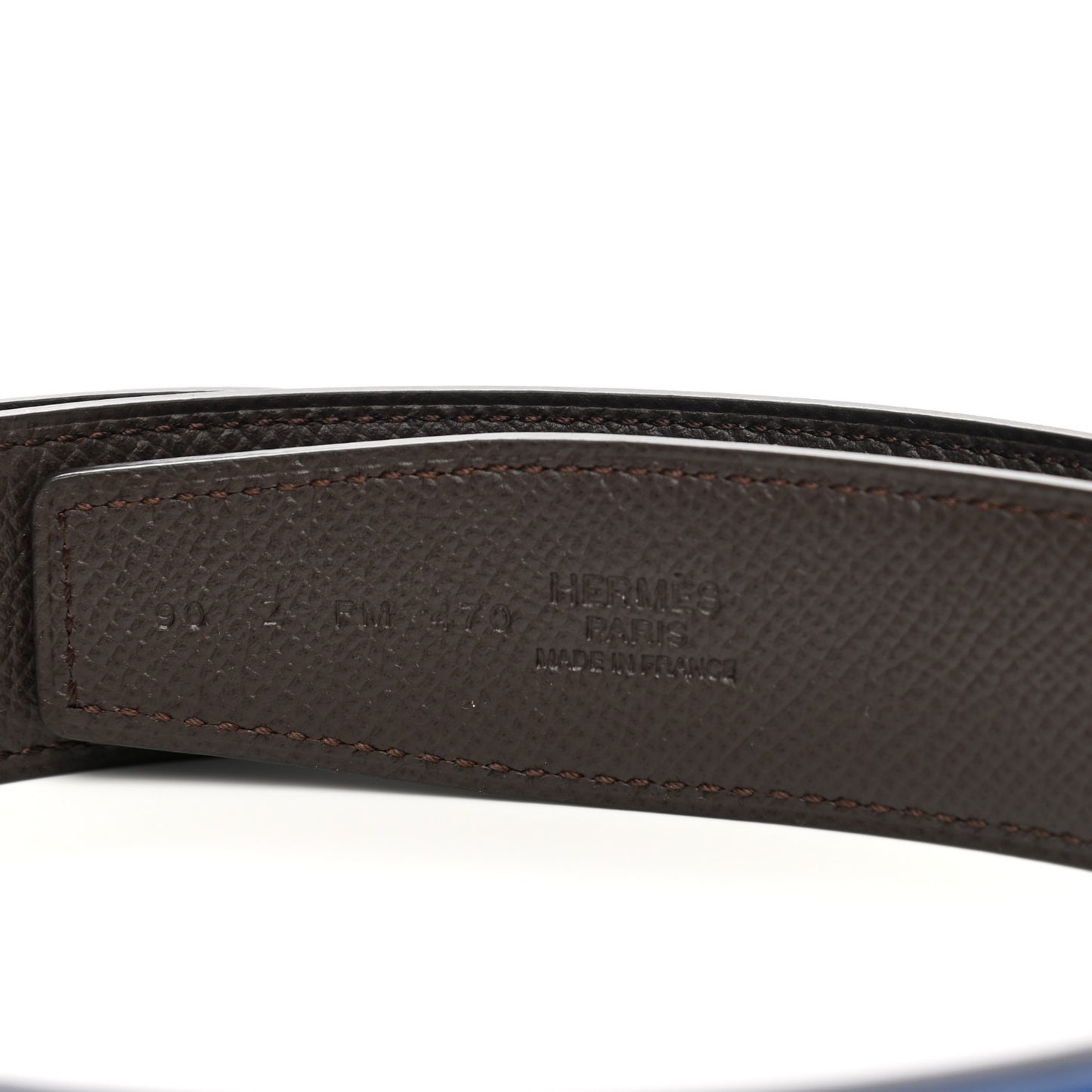Epsom 32mm Belt Strap 90 Bleu Electrique Chocolate