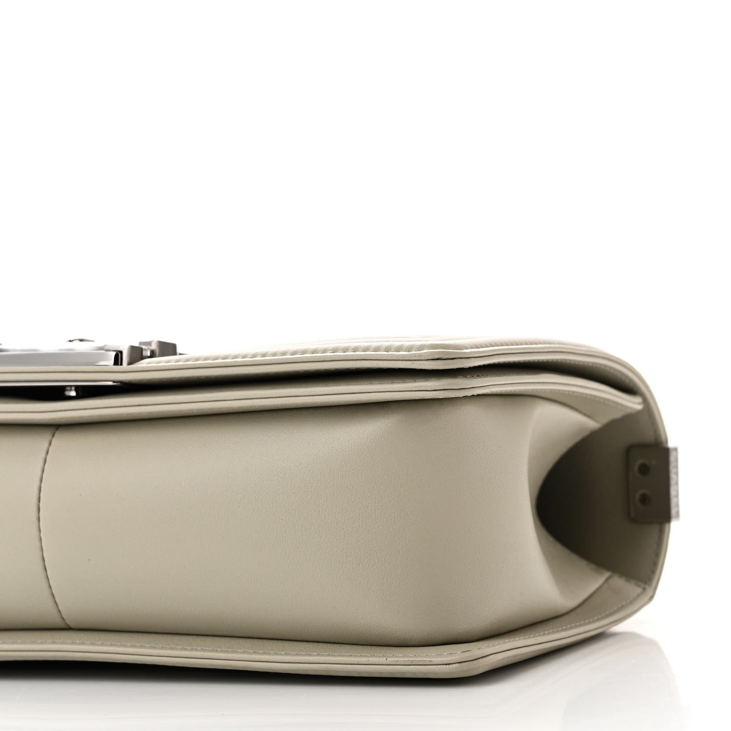 Chanel Calfskin Chevron Quilted Medium Boy Flap Grey 10 of 10