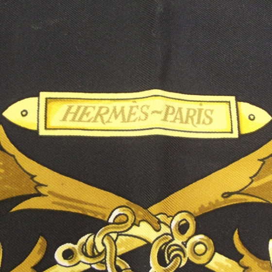 Silk Scarf Le Mors Black Gold