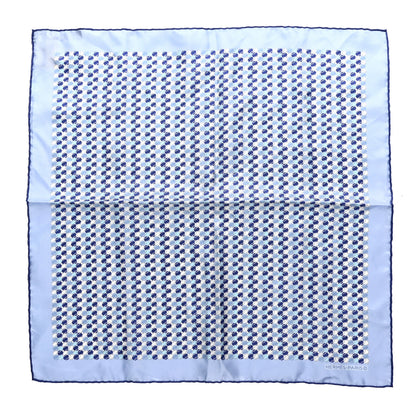 Hermes Silk Tenue De Balle Pocket Square Ciel Bleu Bleu Nuit 1 of 3