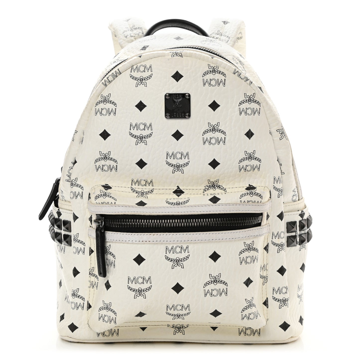 Visetos Small Side Stud Stark Backpack White