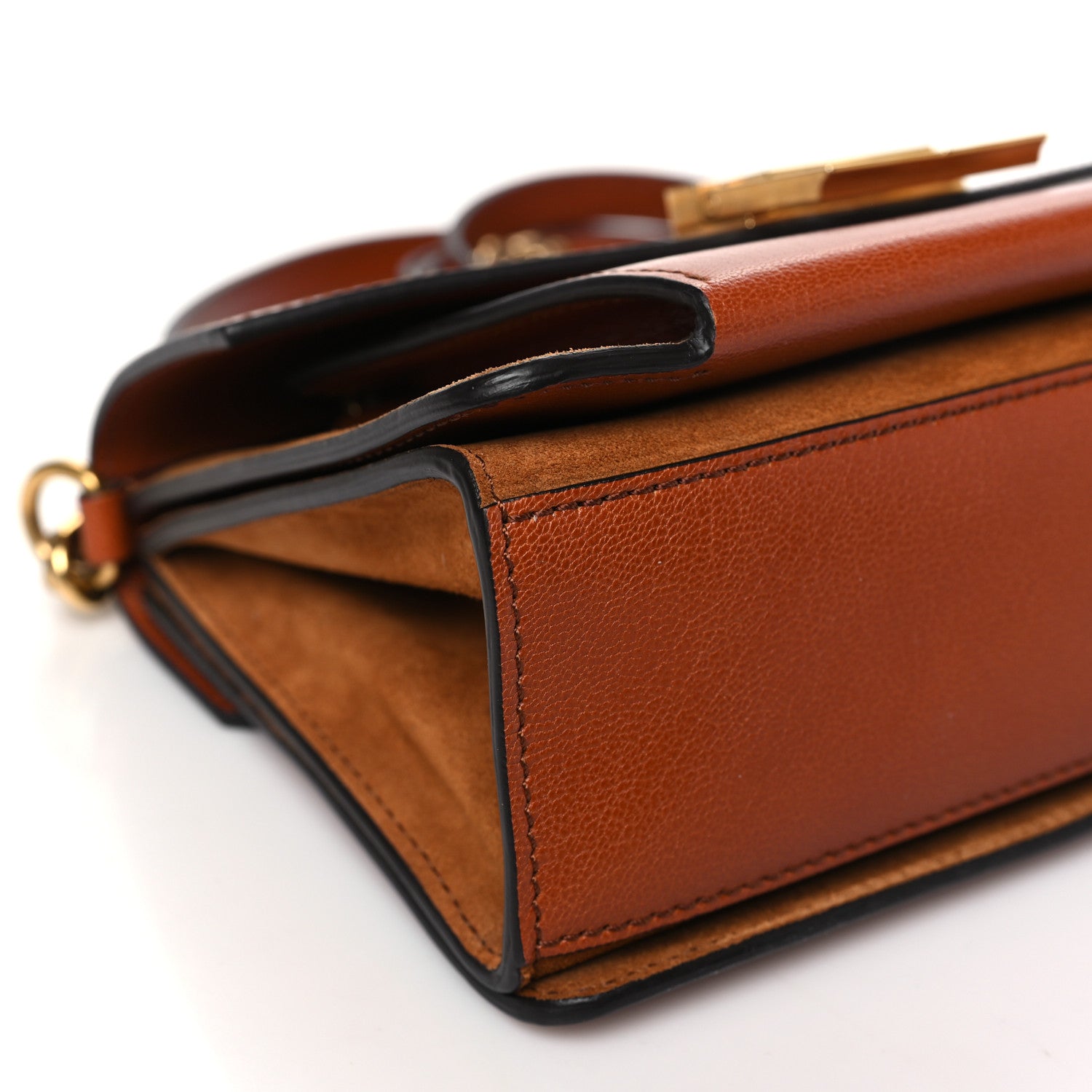 Givenchy Goatskin Suede Small GV3 Shoulder Bag Chestnut 8 of 9