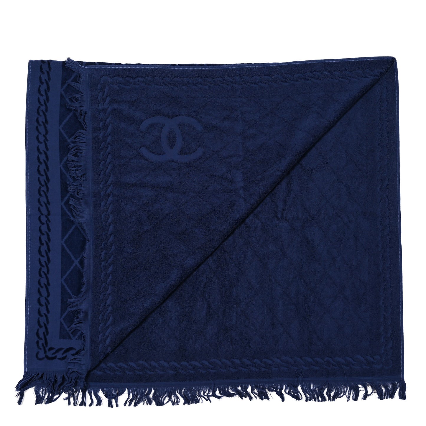 Terry Cotton CC Beach Towel Blue