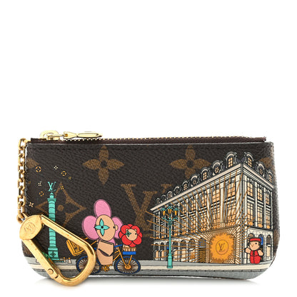 Louis Vuitton Monogram 2022 Christmas Animation Paris Key Pouch Pink 1 of 8