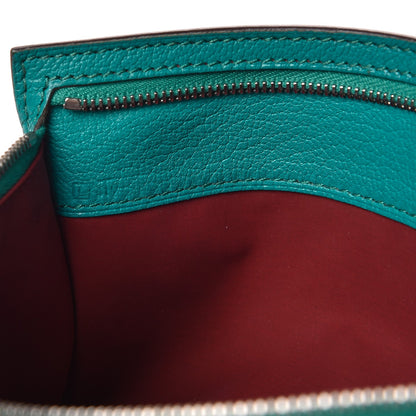 Hermes Chevre Mysore Zippered Pencil Case Bleu Paon 7 of 8