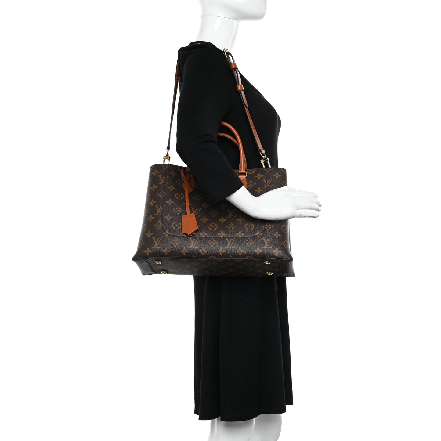 Monogram Flower Tote Caramel