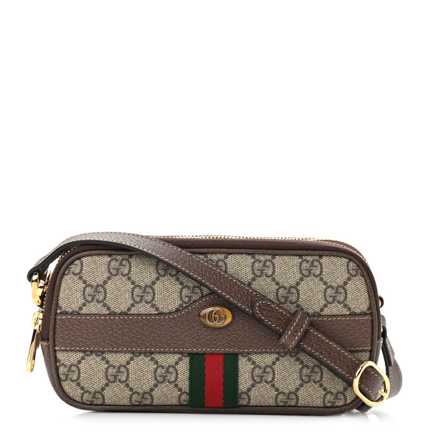 GG Supreme Monogram Web Mini Ophidia GG Bag Brown