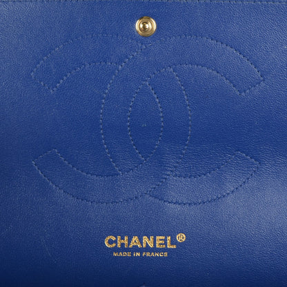 Chanel Lambskin Quilted Jumbo Double Flap Dark Blue 6 of 8