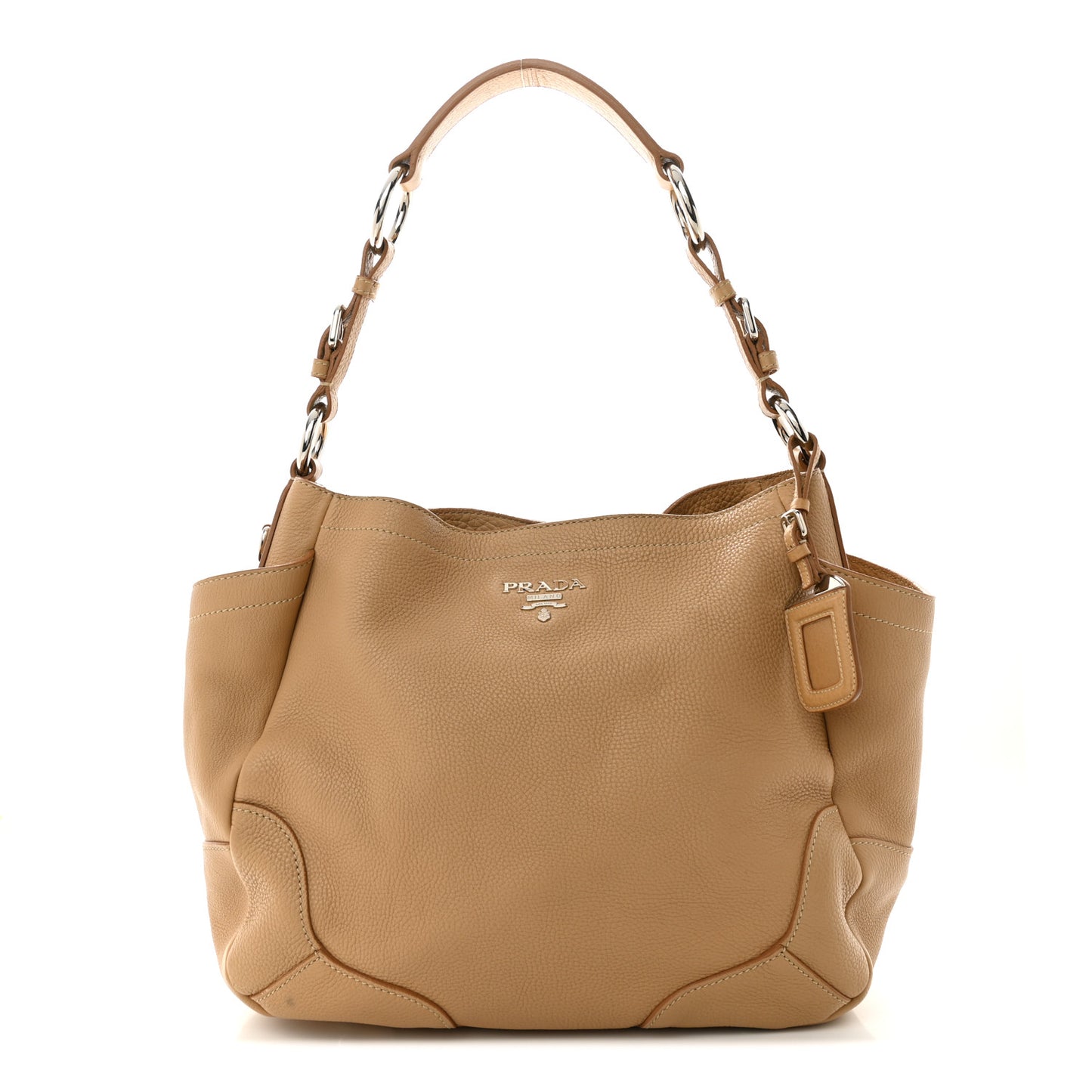 Vitello Daino Side Pocket Hobo Sabbia