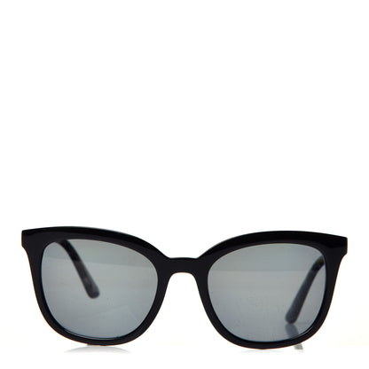 Prada Acetate Polarized Pillow Cat Eye Sunglasses SPR 03X Black Tortoise 2 of 7