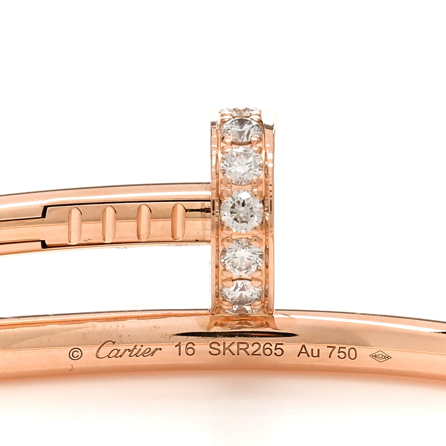 18K Pink Gold Diamond Juste Un Clou Bracelet 16