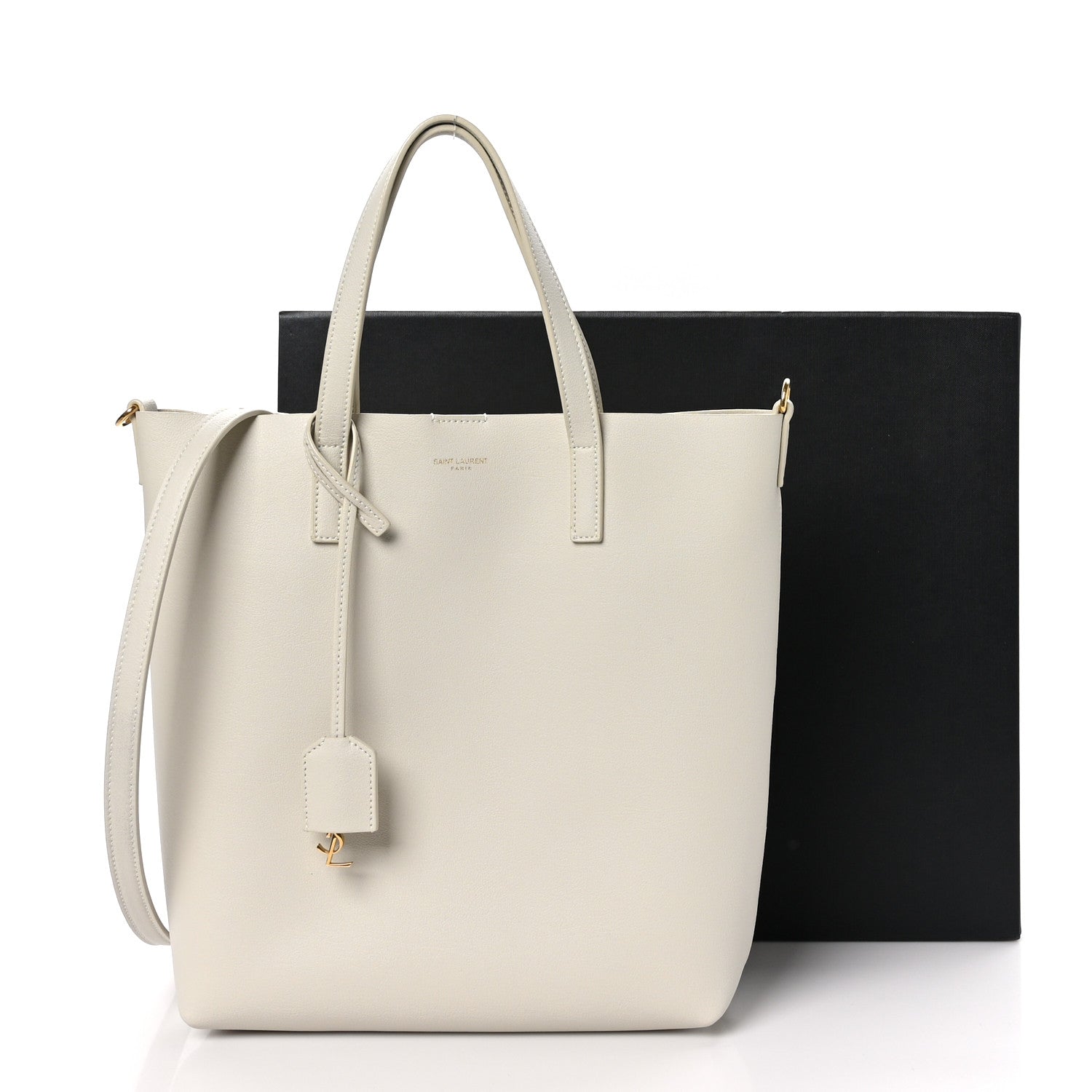 Saint Laurent Calfskin Toy Shopping Tote Crema Soft 11 of 11