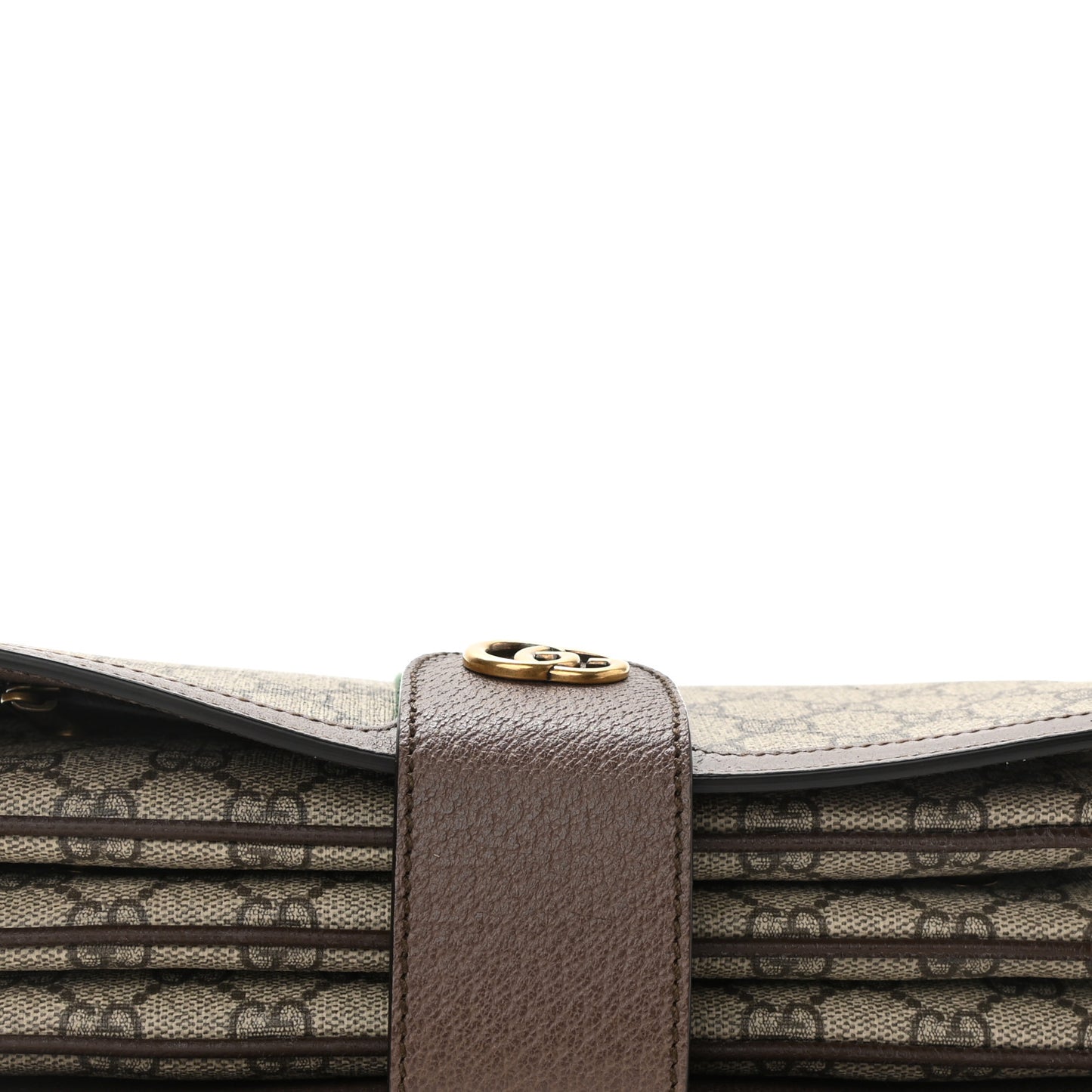 GG Supreme Monogram Web Ophidia Flap Messenger Bag Beige New Acero