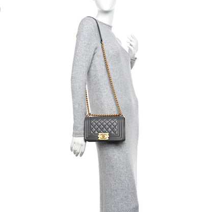 Chanel Caviar Quilted Small Boy Flap Grey 2 of 10