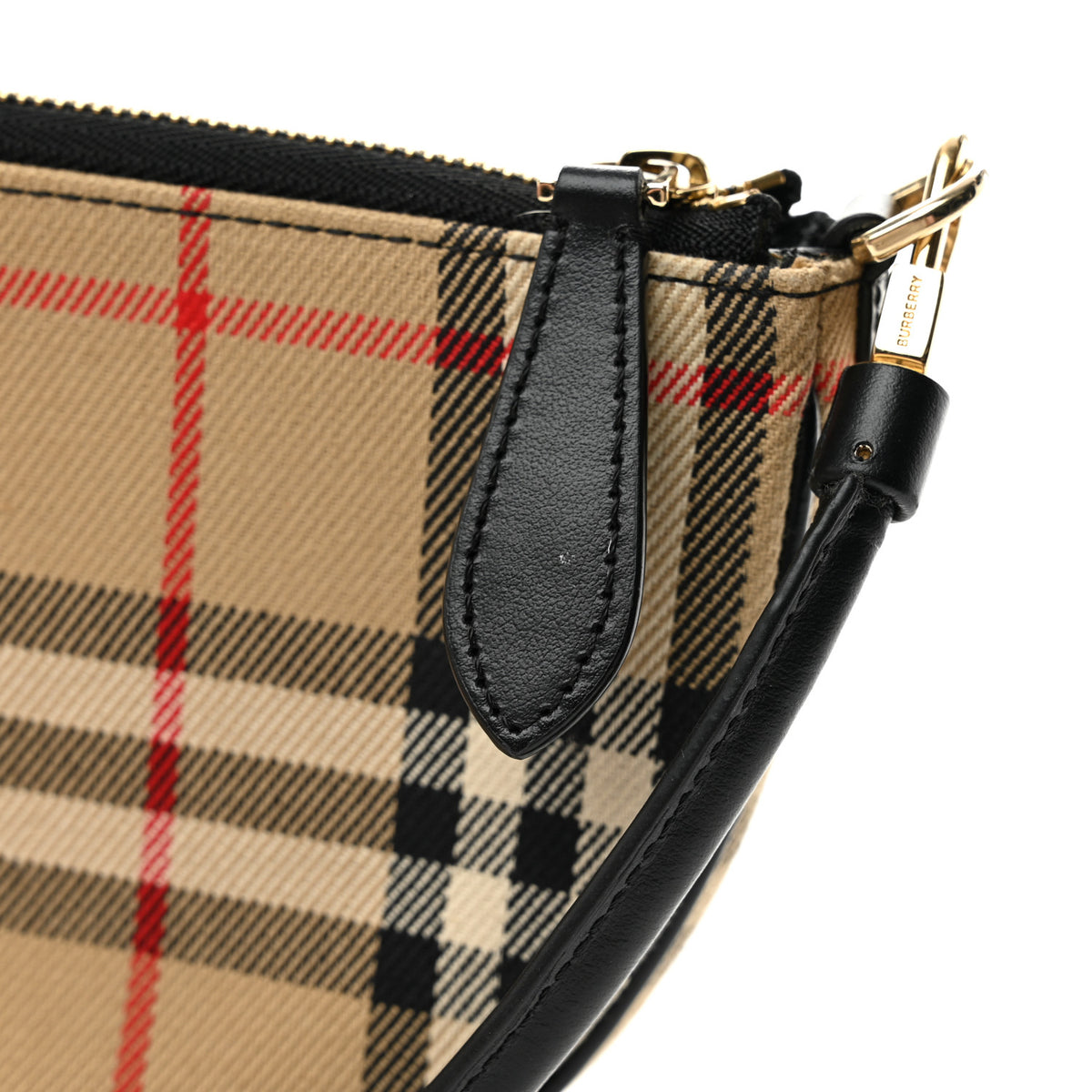 Burberry Vintage Check Calfskin Olympia Slim Pouch Archive Beige 11 of 12