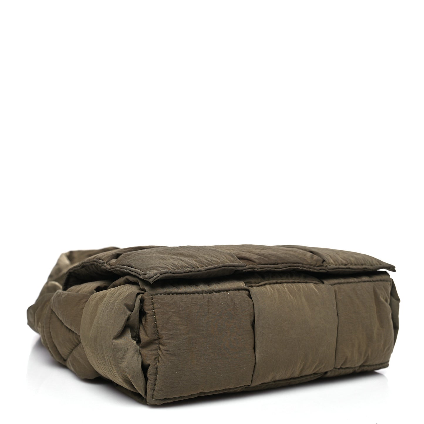 Nylon Intrecciato Padded Tech Small Cassette Bag Mud