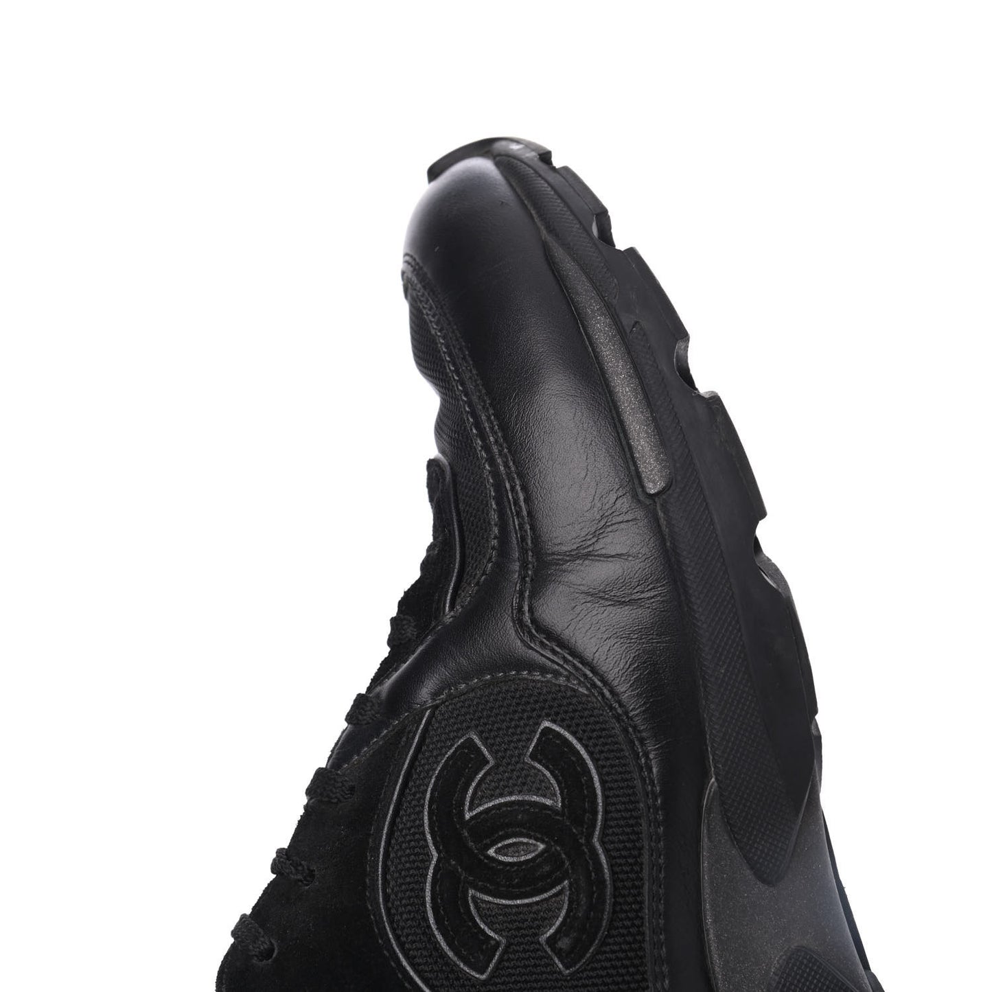 Toile Suede Calfskin CC Sneakers 39 Black