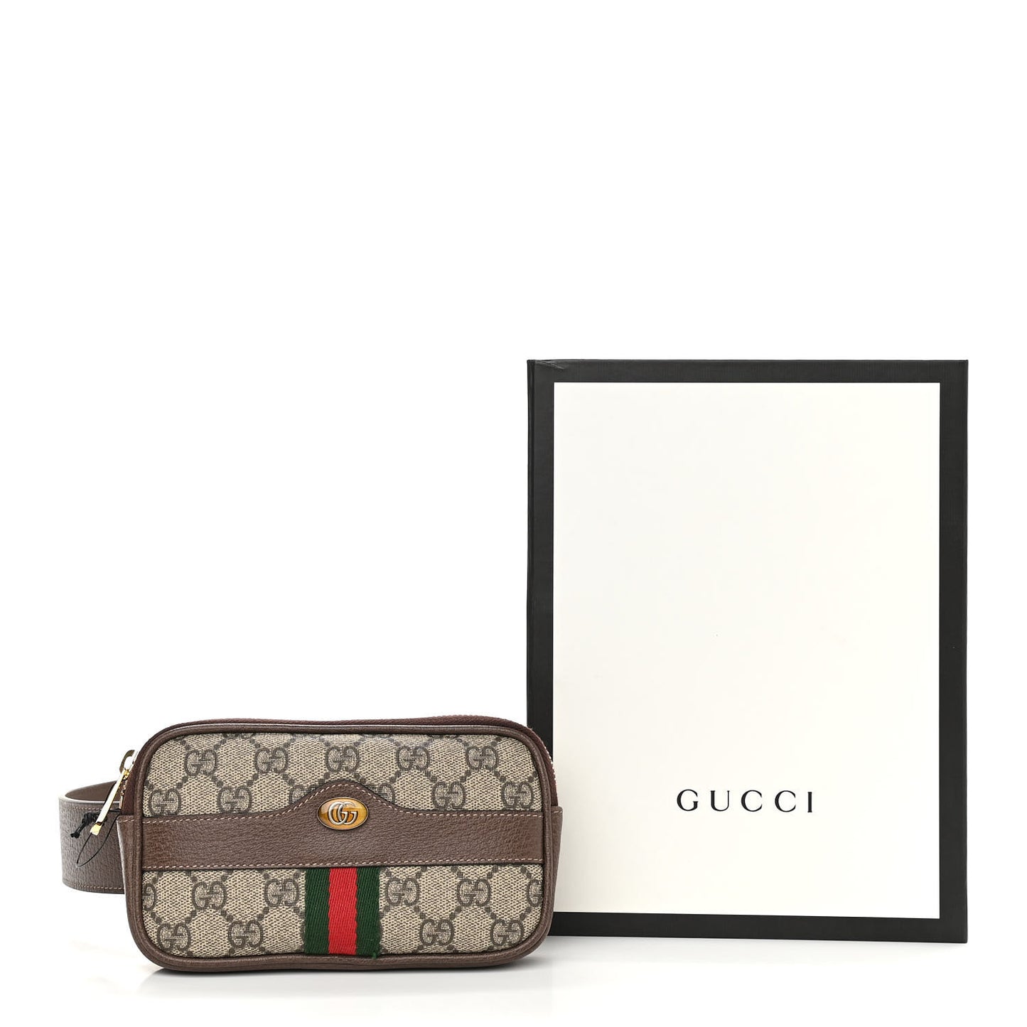 GG Supreme Monogram Ophidia Belted iPhone Case 75 30 Dark Brown