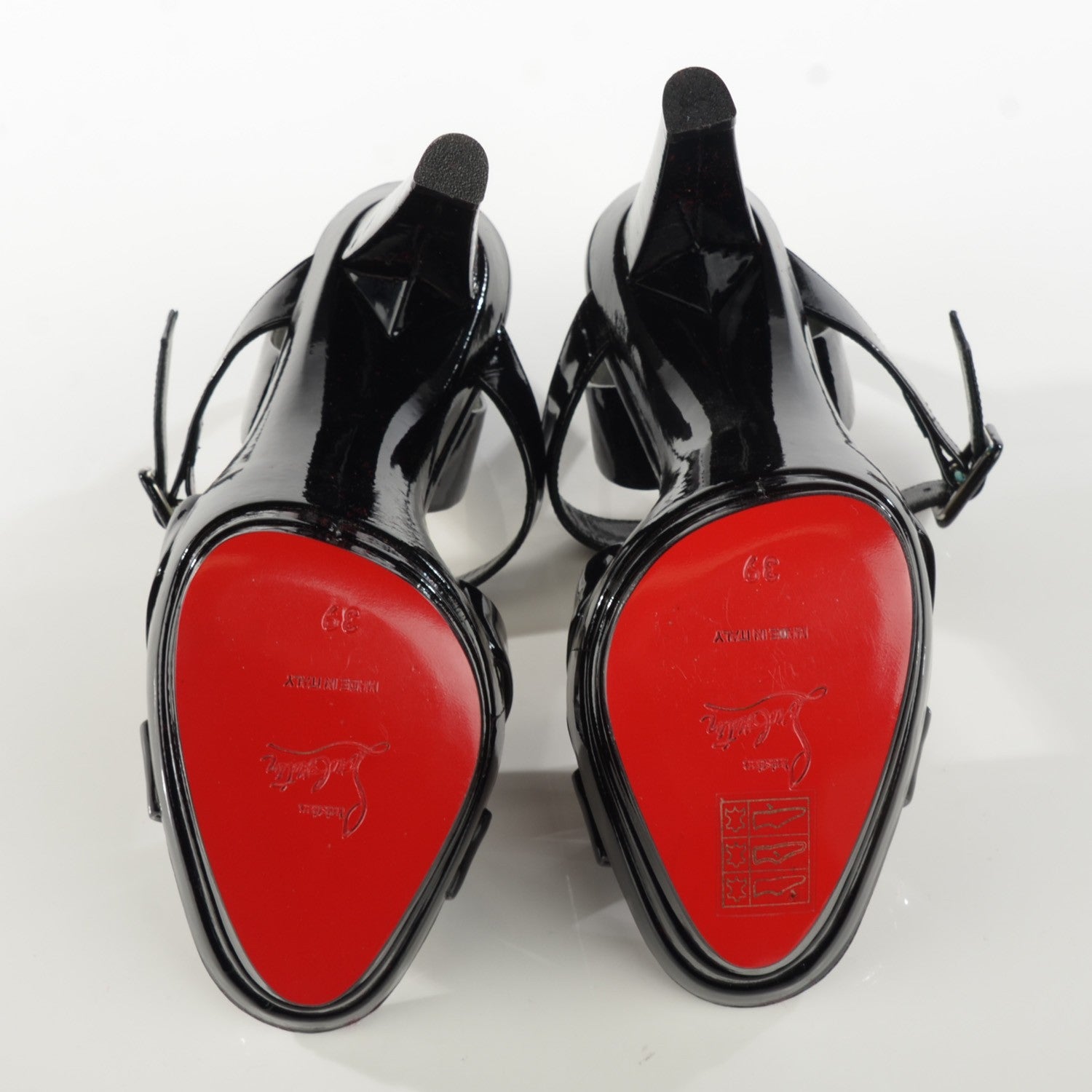 Christian Louboutin Patent Calfskin Amelissa 160 Sandals 39 Black 5 of 7