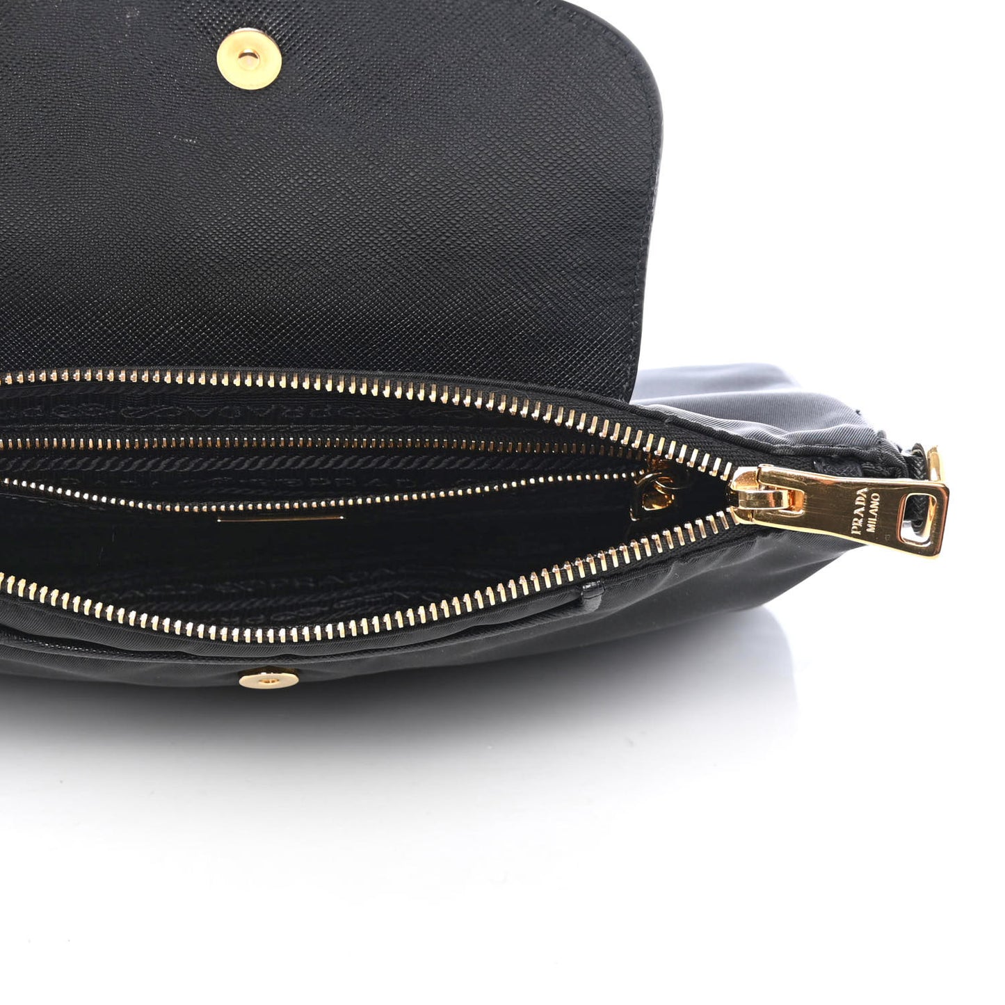 Tessuto Nylon Saffiano Crossbody Bag Black
