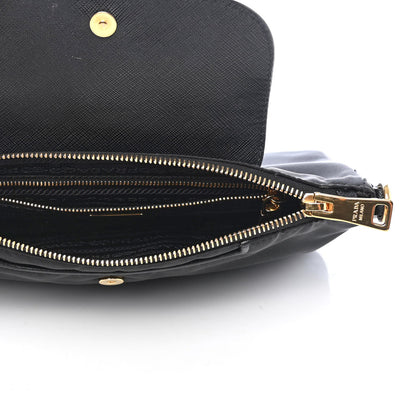 Prada Tessuto Nylon Saffiano Crossbody Bag Black 4 of 4