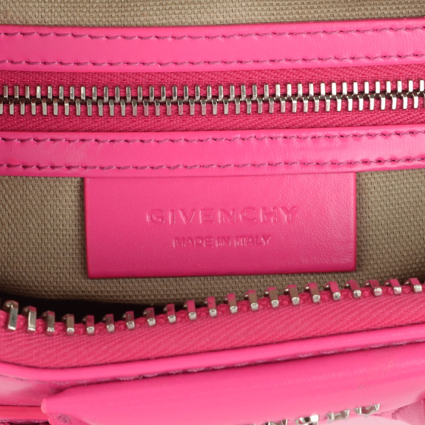 Shiny Lord Calfskin Mini Antigona Shocking Pink