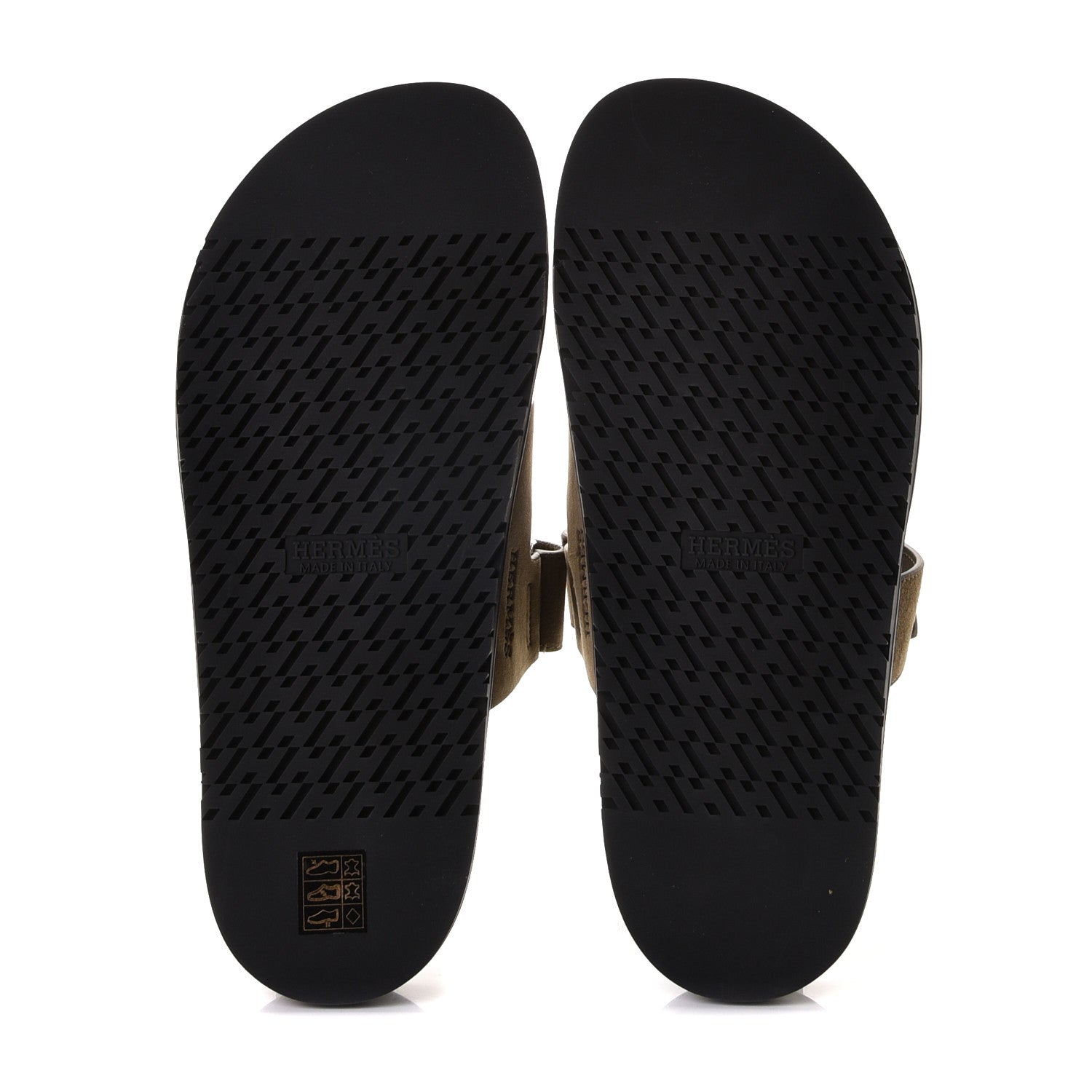 Hermes Suede Goatskin Mens Chypre Sandals 42.5 Vert Army 7 of 12