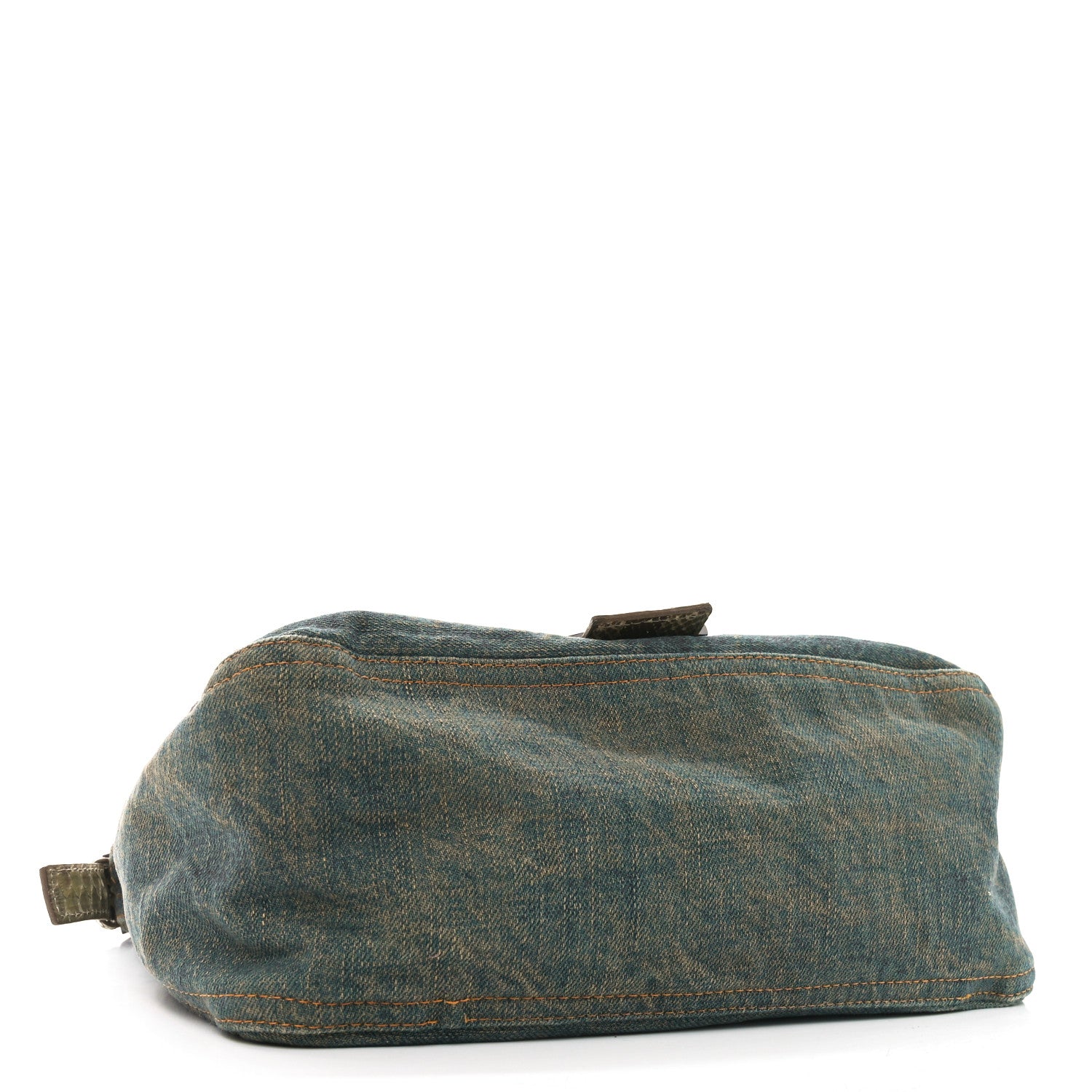 Fendi Denim Snakeskin Mama Baguette Blue 4 of 11